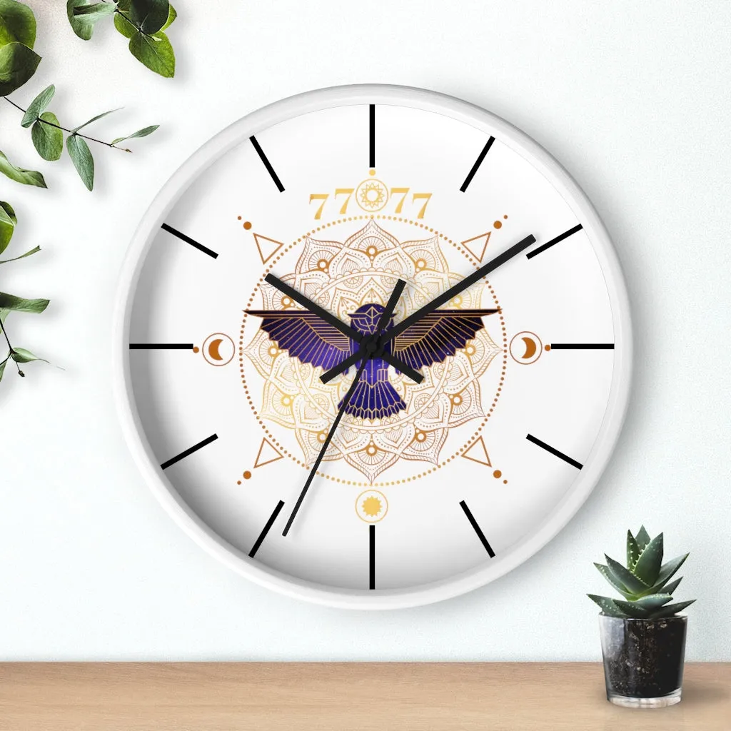 Yoga Spiritual Meditation Wall clock -Fortune 7777 Angel Number