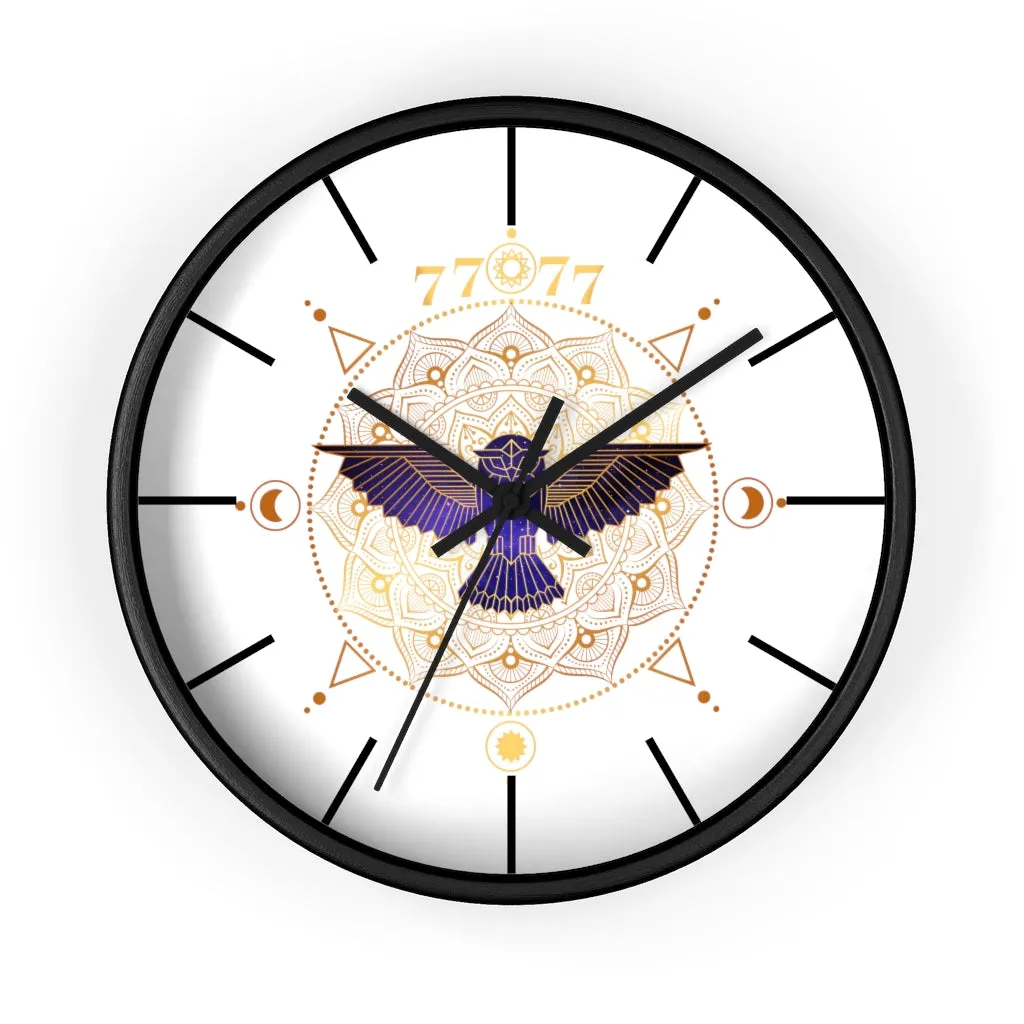 Yoga Spiritual Meditation Wall clock -Fortune 7777 Angel Number