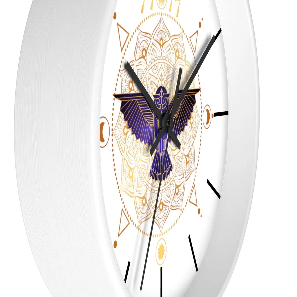 Yoga Spiritual Meditation Wall clock -Fortune 7777 Angel Number