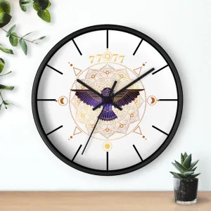 Yoga Spiritual Meditation Wall clock -Fortune 7777 Angel Number