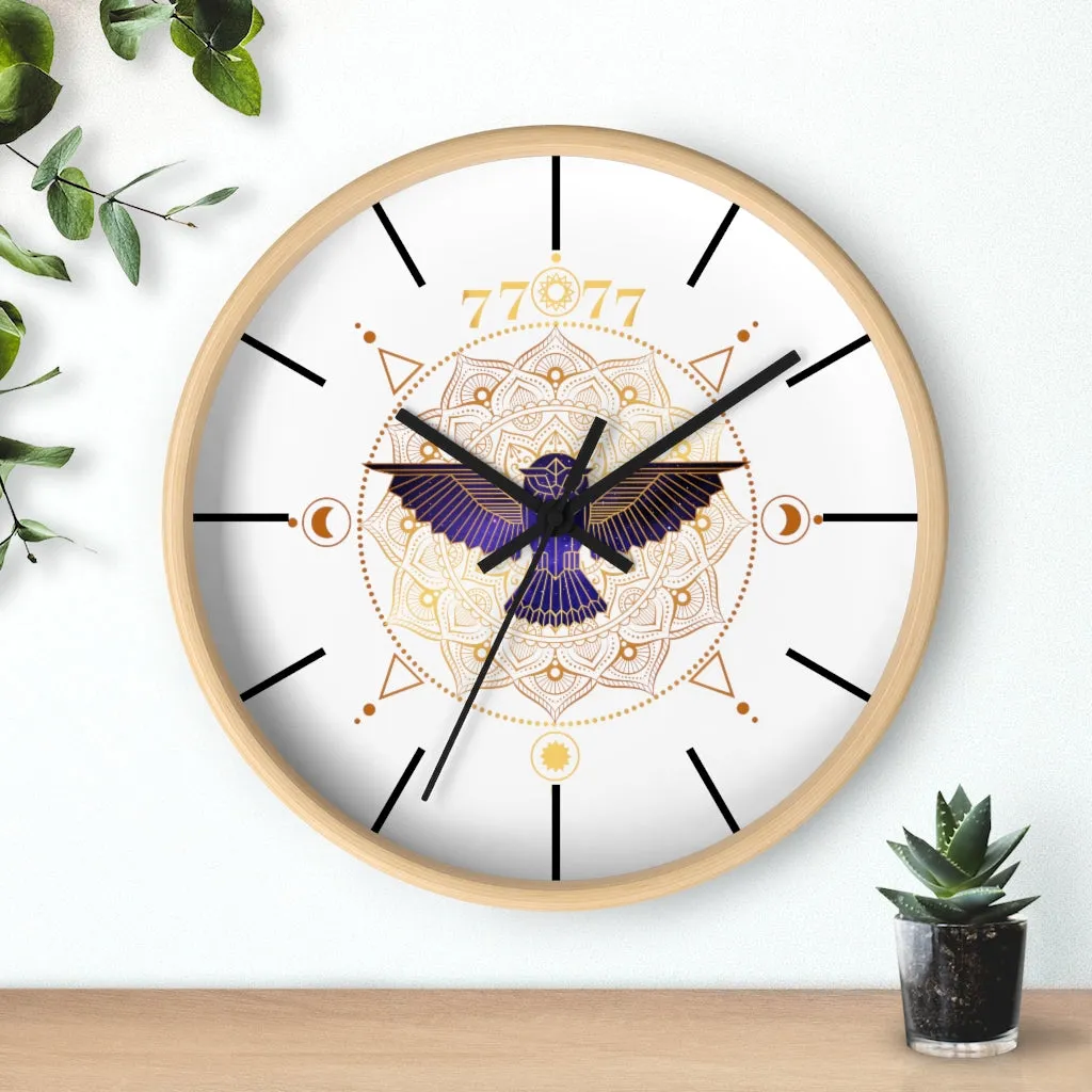 Yoga Spiritual Meditation Wall clock -Fortune 7777 Angel Number