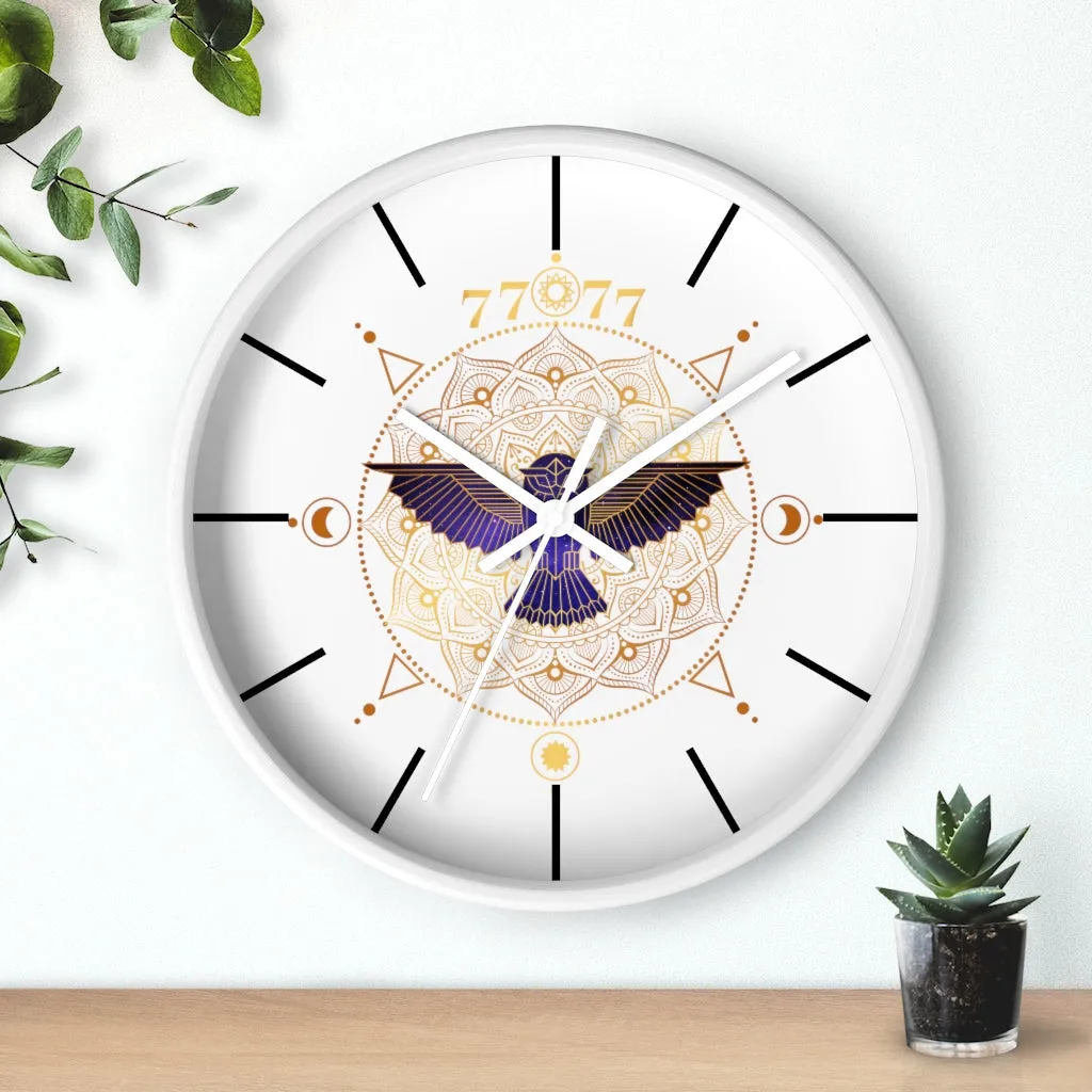 Yoga Spiritual Meditation Wall clock -Fortune 7777 Angel Number