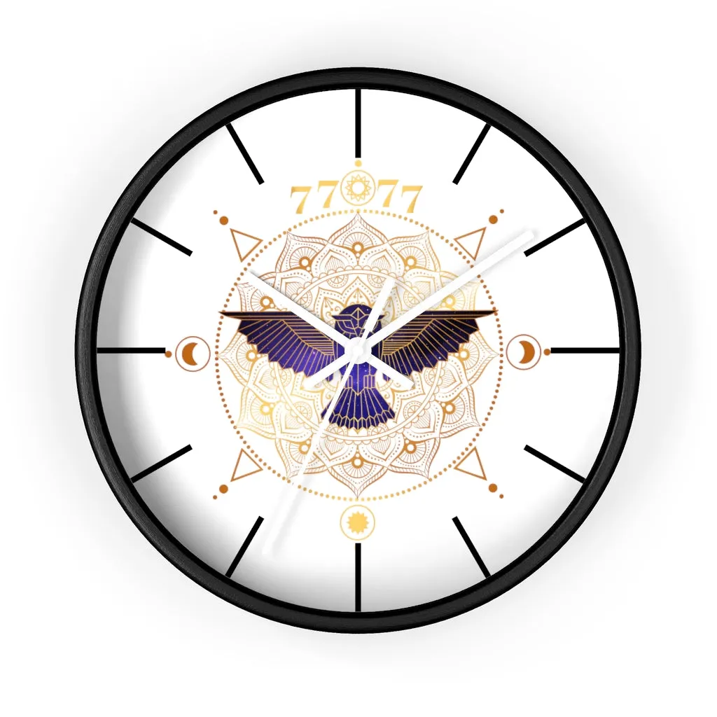 Yoga Spiritual Meditation Wall clock -Fortune 7777 Angel Number