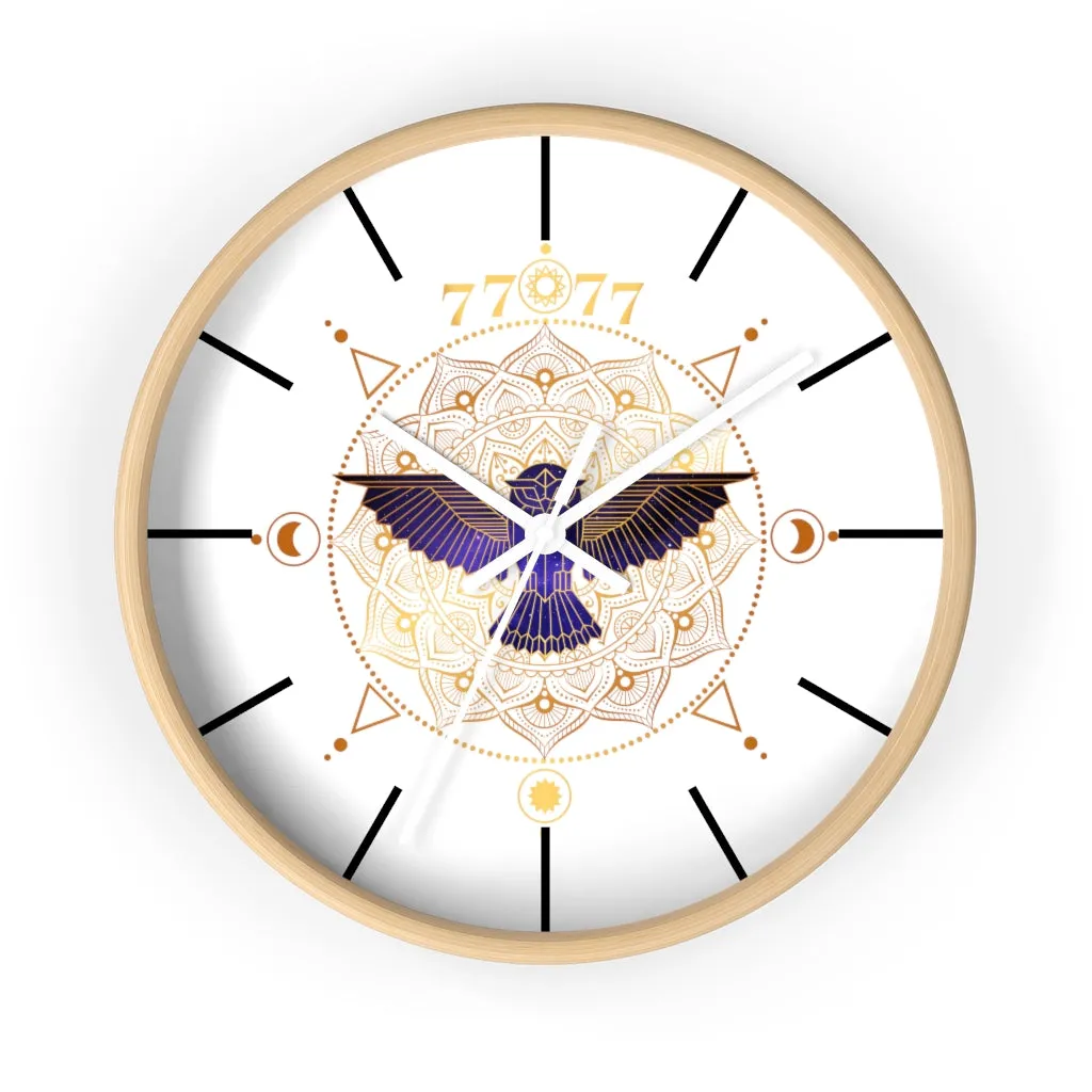 Yoga Spiritual Meditation Wall clock -Fortune 7777 Angel Number