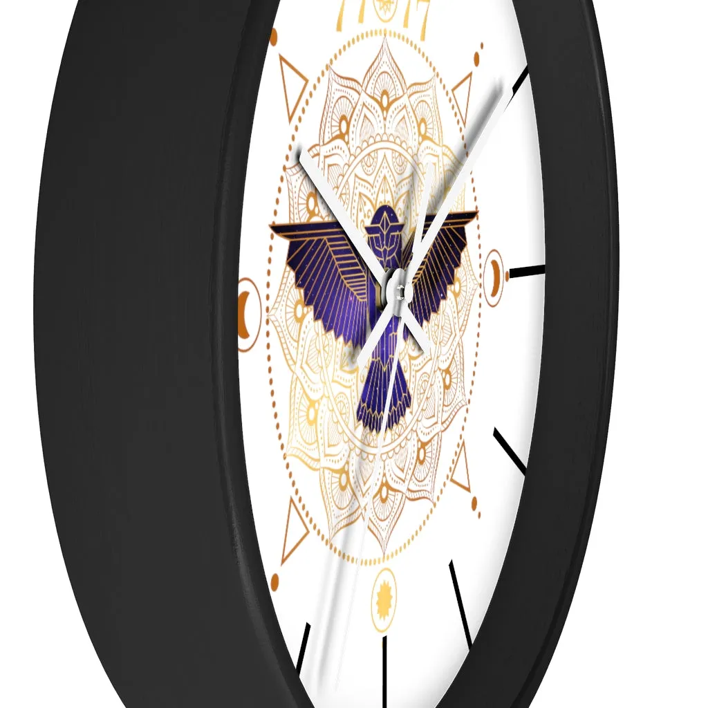 Yoga Spiritual Meditation Wall clock -Fortune 7777 Angel Number