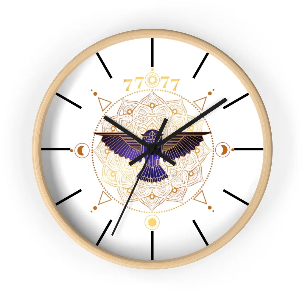 Yoga Spiritual Meditation Wall clock -Fortune 7777 Angel Number