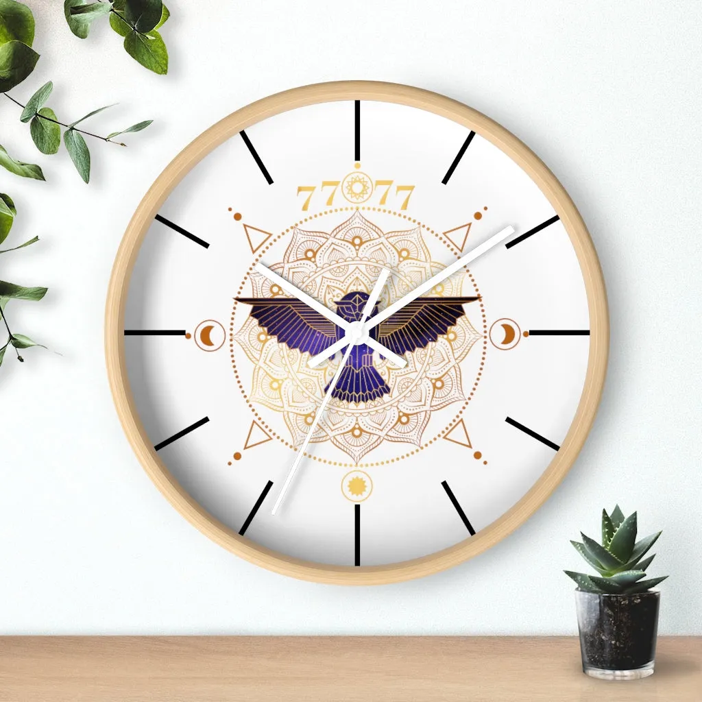 Yoga Spiritual Meditation Wall clock -Fortune 7777 Angel Number