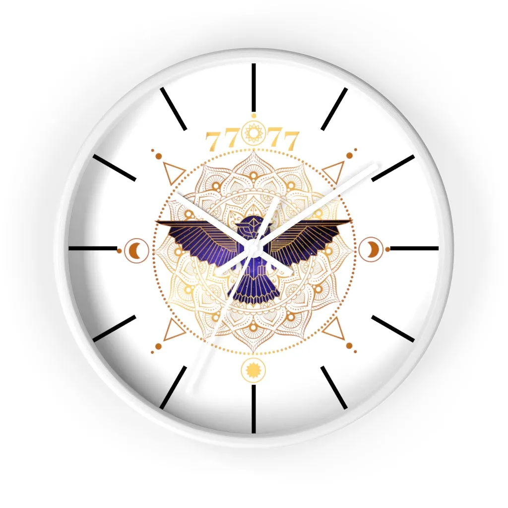 Yoga Spiritual Meditation Wall clock -Fortune 7777 Angel Number