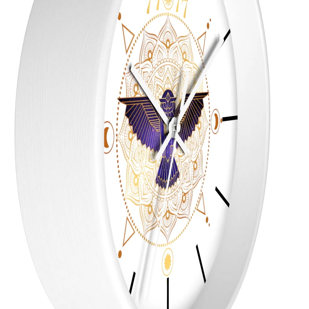 Yoga Spiritual Meditation Wall clock -Fortune 7777 Angel Number