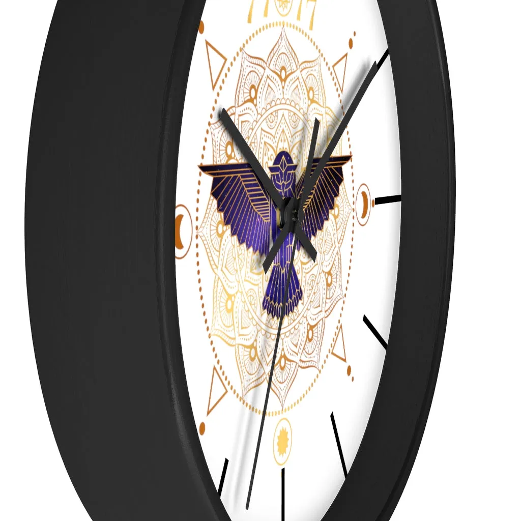 Yoga Spiritual Meditation Wall clock -Fortune 7777 Angel Number