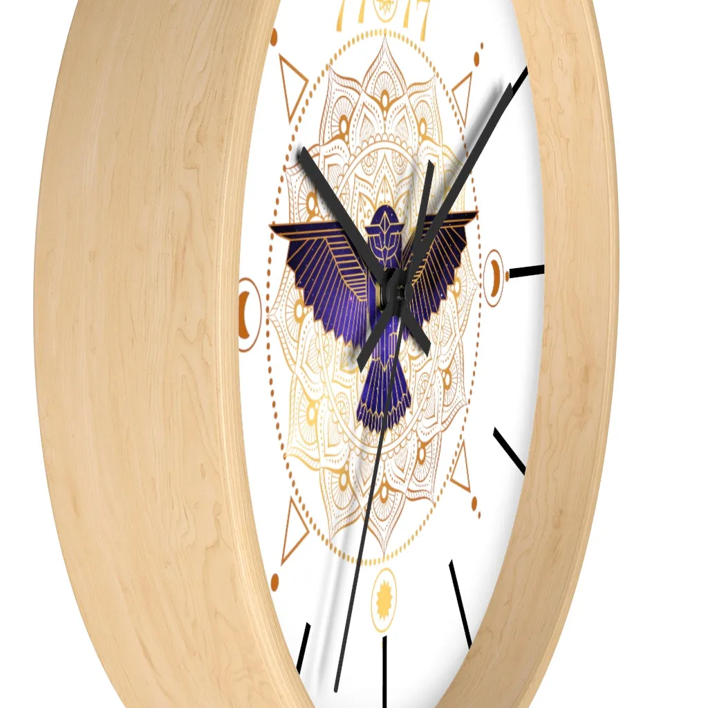 Yoga Spiritual Meditation Wall clock -Fortune 7777 Angel Number