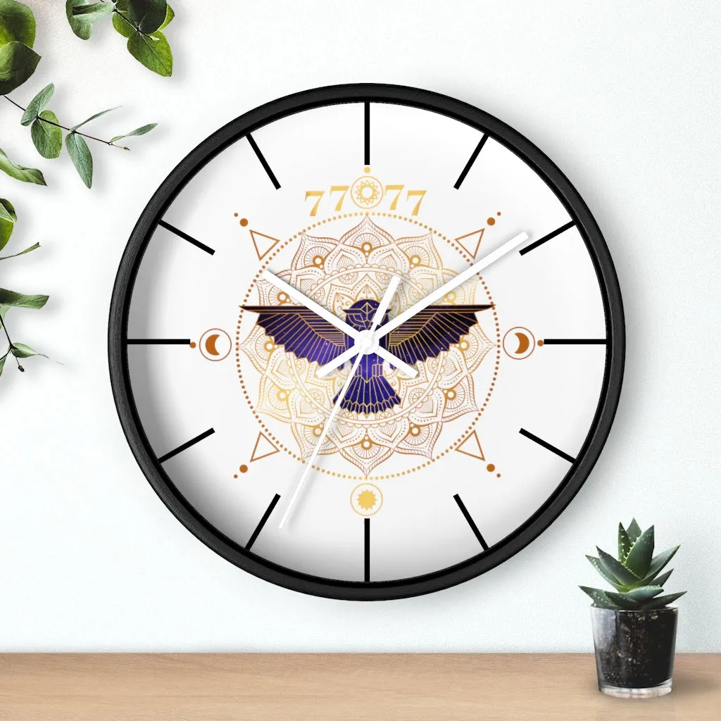 Yoga Spiritual Meditation Wall clock -Fortune 7777 Angel Number