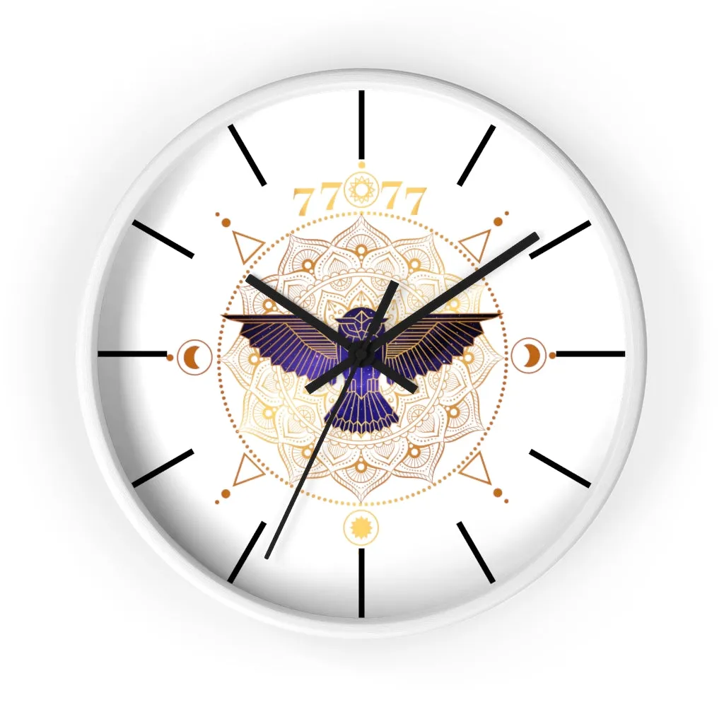 Yoga Spiritual Meditation Wall clock -Fortune 7777 Angel Number