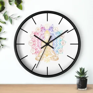 Yoga Spiritual Meditation Wall clock - Release 999 Angel Number