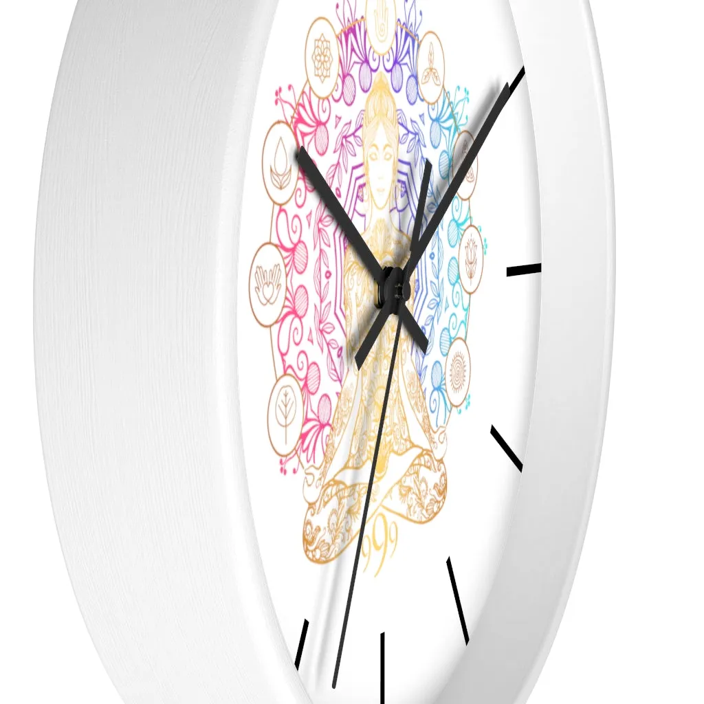 Yoga Spiritual Meditation Wall clock - Release 999 Angel Number