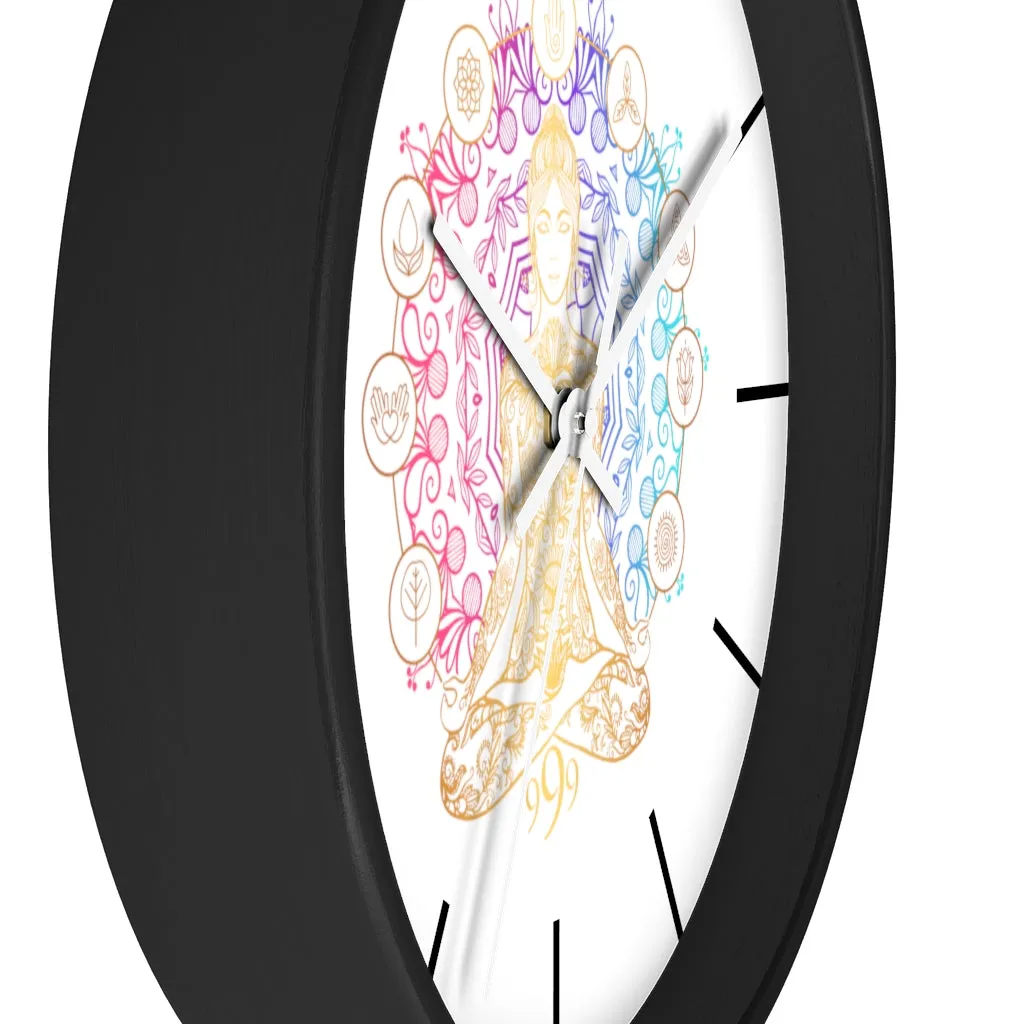 Yoga Spiritual Meditation Wall clock - Release 999 Angel Number