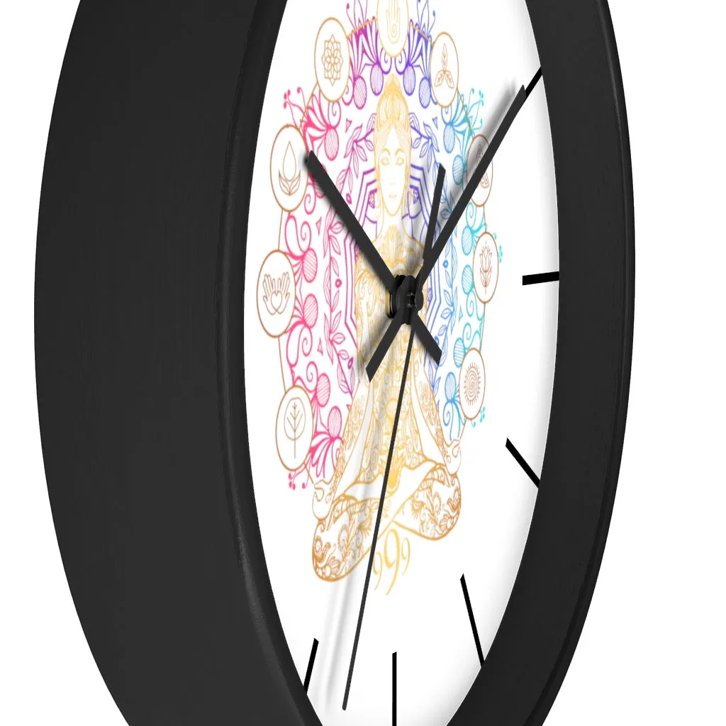 Yoga Spiritual Meditation Wall clock - Release 999 Angel Number